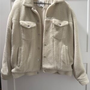 Anine Bing Cozy Cream Sherpa Jacket